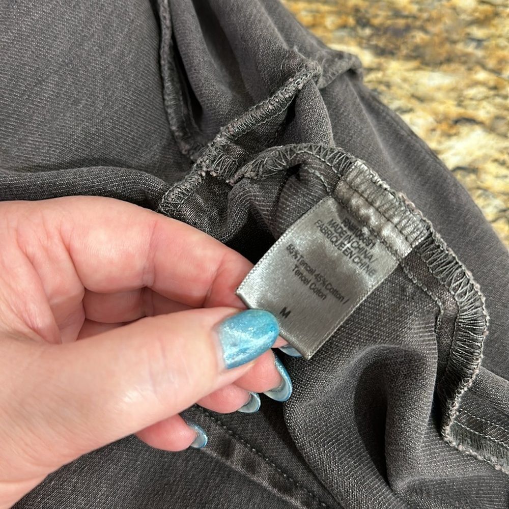 Young Fabulous & Broke Washed Gray Denim Wrap Mini Dress - Picture 11 of 16